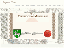 Tablet Screenshot of clanmaguire.com